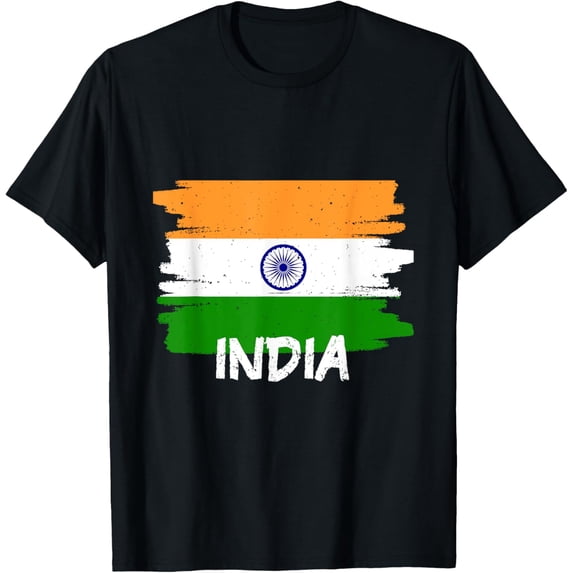 men and women can wear,Cool India Flag T-Shirt