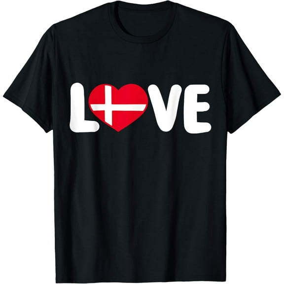 men and women can wear，Denmark Danish Dansk Denmark Danish Flag T-Shirt