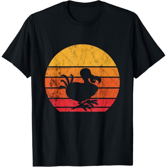men and women can wear,Dodo Bird Flightless Bird Retro Vintage Sunset Dronte T-Shirt