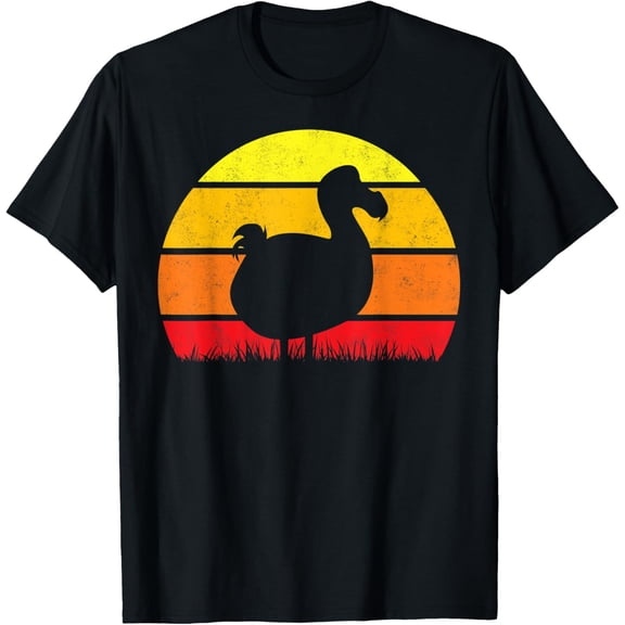 men and women can wear，Dodo Sunset Retro Vintage Dinosaur T-Shirt T-Shirt