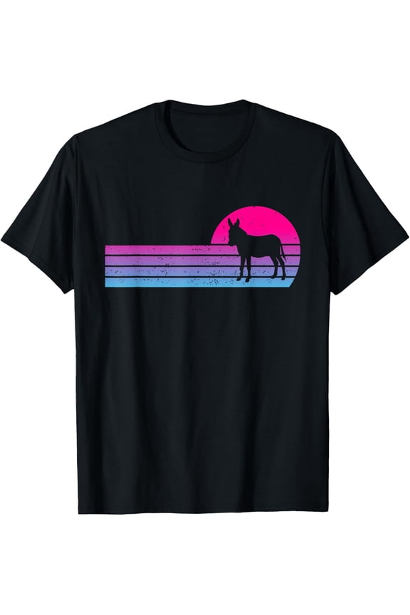 men and women can wear，Donkey Vintage Retro Donkey T-Shirt