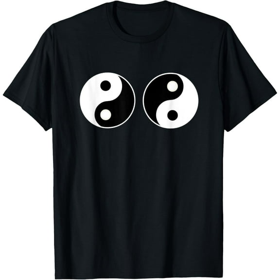 men and women can wear,Double Ying Yang Feng Shui Yin Yang T-Shirt