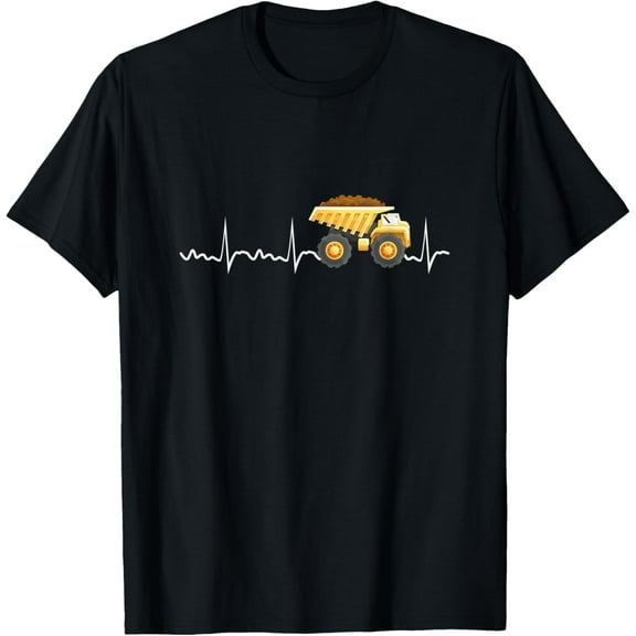 men and women can wear,Dump Truck Heartbeat Dump Truck Construction Truck Driver T-Shirt