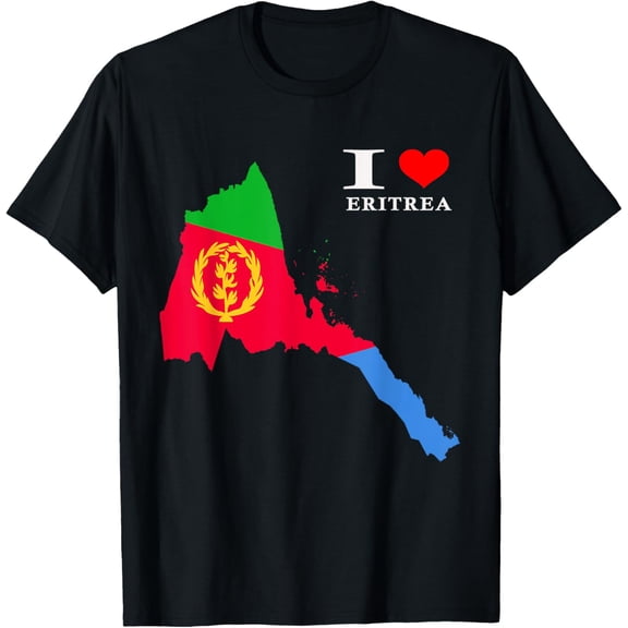men and women can wear，Eritrean map flag T-Shirt