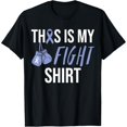 thumbnail image 1 of men and women can wear，Esophageal Cancer Awareness Purple Periwinkle Ribbon T-Shirt, 1 of 7