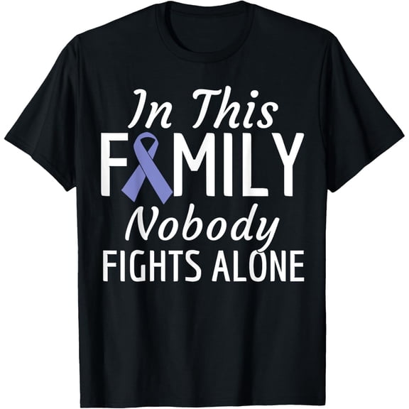 men and women can wear，Esophageal Cancer In This Family Nobody Fights Alone Gift T-Shirt