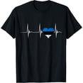 thumbnail image 1 of men and women can wear，Estonia Heart Eesti Heartbeat ECG Pulse Estonia Roots T-Shirt, 1 of 4