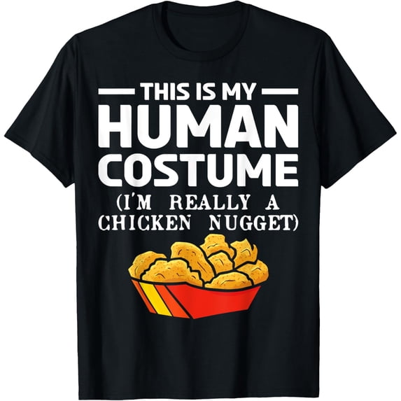 men and women can wear,Fast Food Costume Gift Funny Foodie Tasty Chicken Nugget T-Shirt