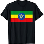 men and women can wear Flag of Ethiopia, Ethiopian Flag T-Shirt