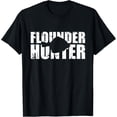 thumbnail image 1 of men and women can wear，Flounder Hunter Fishing T-Shirt, 1 of 4