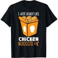 thumbnail image 1 of men and women can wear，Funny Chicken Nuggets Fast Food I Love Chicken Nuggets T-Shirt, 1 of 4