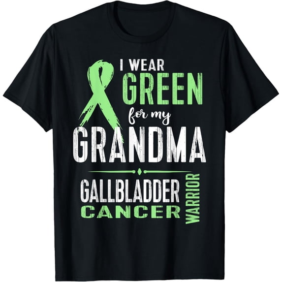 men and women can wear,Gallbladder Cancer Awareness T-Shirt My Grandma Ribbon Tee T-Shirt
