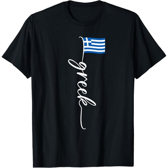 men and women can wear,Greece Signature Greek Flag T-Shirt