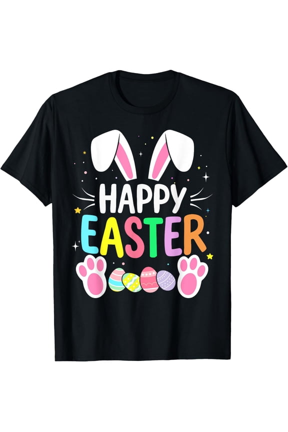men and women can wear，Happy easter bunny with eggs T-Shirt