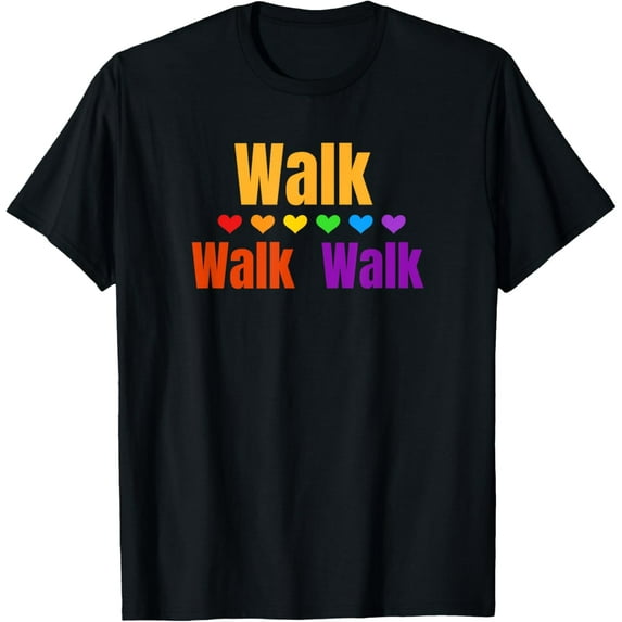 men and women can wear,Heart Walk Indoor Walking Outdoor Walk at Home Pounds Off T-Shirt