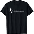 thumbnail image 1 of men and women can wear，Heartbeat EKG Water Ski Skiing Waterski Waves Waterskiing T-Shirt, 1 of 4