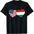 thumbnail image 1 of men and women can wear，Hungarian heritage USA Hungary American Flag Hungarian Flag T-Shirt, 1 of 4