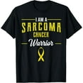 thumbnail image 1 of men and women can wear，I Am A Warrior Sarcoma Cancer Awareness Ribbon Fighter Gift T-Shirt, 1 of 4