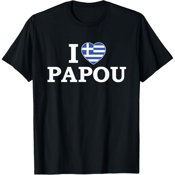 men and women can wear,I Love Papou Greek Flag Heart Grandfather T-Shirt T-Shirt