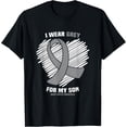 thumbnail image 1 of men and women can wear，I Wear Grey For My Son Brain Cancer Awareness T-Shirt, 1 of 4