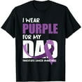 thumbnail image 1 of men and women can wear，I Wear Purple For My Dad Pancreatic Cancer Awareness T-Shirt, 1 of 4