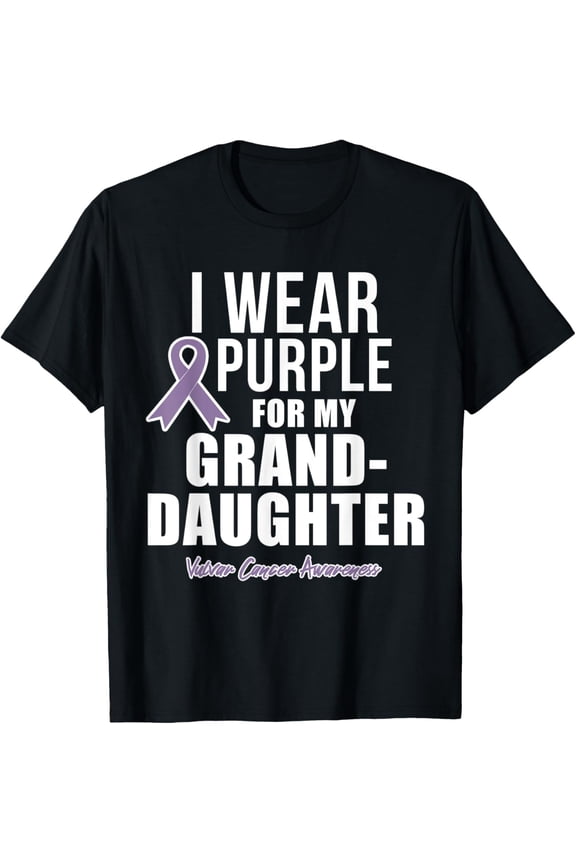 men and women can wear,I Wear for my Granddaughter Vulvar Cancer Awareness T-Shirt