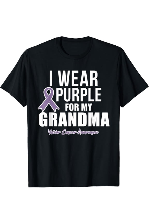 men and women can wear,I Wear for my Grandma Vulvar Cancer Awareness T-Shirt