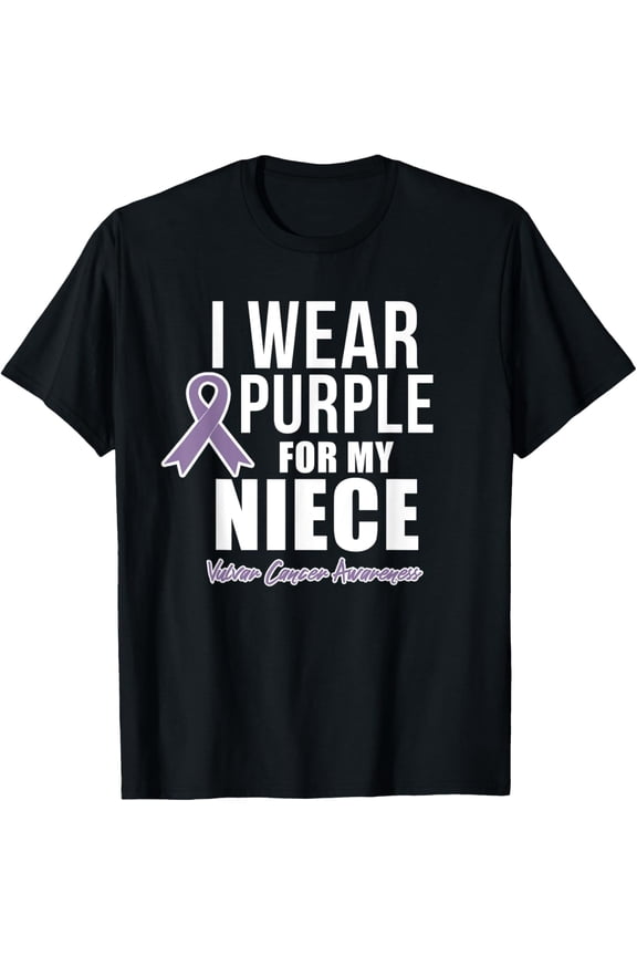 men and women can wear,I Wear for my Niece Vulvar Cancer Awareness T-Shirt