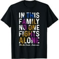 thumbnail image 1 of men and women can wear，In This Family No One Fight Alone Bladder Cancer Awareness T-Shirt, 1 of 4