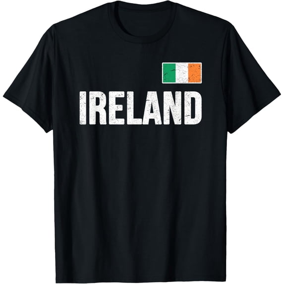 men and women can wear,Ireland T-shirt Irish Flag Souvenir Eire Harp Love Gift