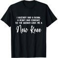 thumbnail image 1 of men and women can wear，Knee Surgery Completed Funny Knee Replacement Gift Recovery T-Shirt, 1 of 4