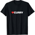 thumbnail image 1 of men and women can wear，LOVE CURRY, Minimalist Aesthetic, Like Heart Curry T-Shirt, 1 of 4