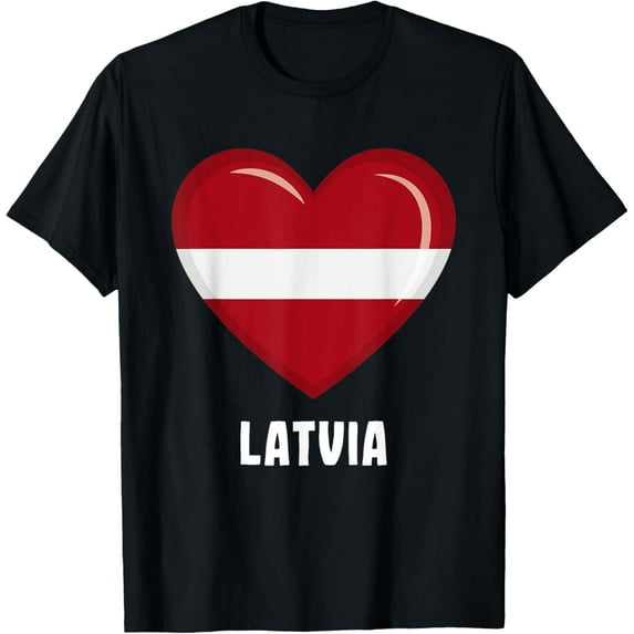men and women can wear,Latvia flag Latvia T-Shirt