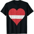 thumbnail image 1 of men and women can wear，Latvian Latvian Flag Heart T-Shirt, 1 of 4