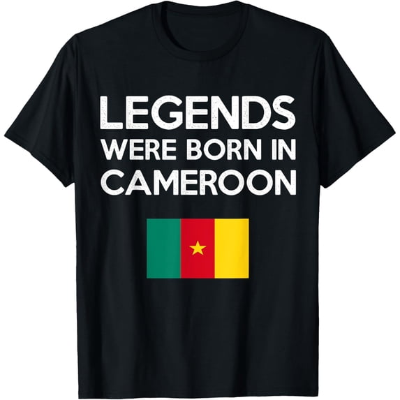 men and women can wear,Legends Were Born In Cameroon Cameroonian Flag Pride Roots T-Shirt