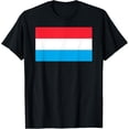 thumbnail image 1 of men and women can wear，Luxembourg Flag T-Shirt, 1 of 4