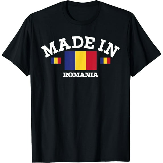 men and women can wear,Made In Romania Romanian Flag T-Shirt