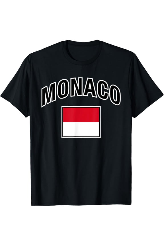men and women can wear,Monaco Flag Proud Monégasque T-Shirt