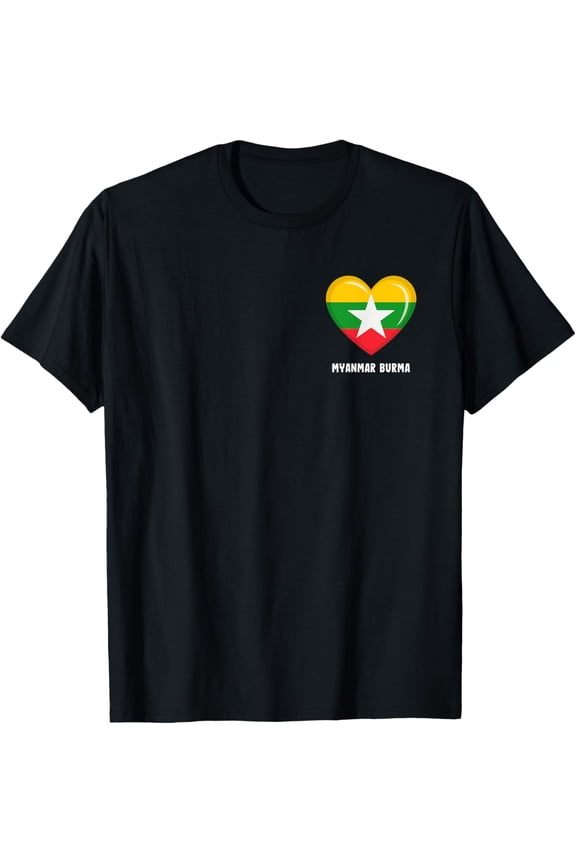 men and women can wear,Myanmar Burma Flag Shirt | Burmese T-Shirt