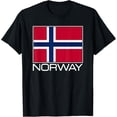 thumbnail image 1 of men and women can wear，NORWAY NATIONAL FLAG NORWEGIAN BANNER NORGE T-Shirt, 1 of 4