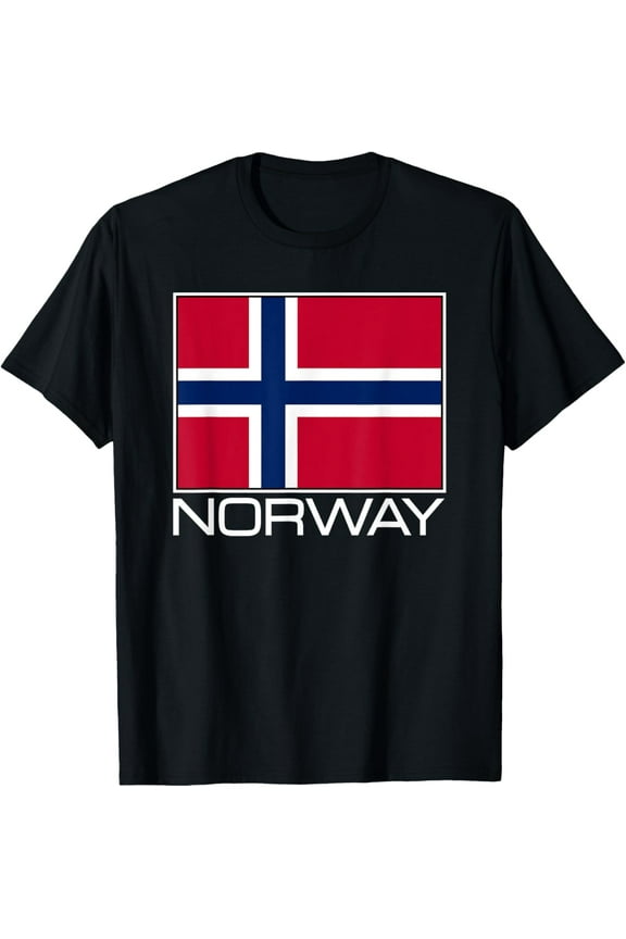 men and women can wear,NORWAY NATIONAL FLAG NORWEGIAN BANNER NORGE T-Shirt