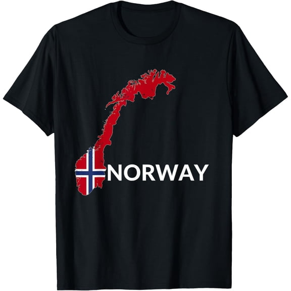 men and women can wear，Norway Flag Hiking Holiday Norway Norwegian Flag T-Shirt