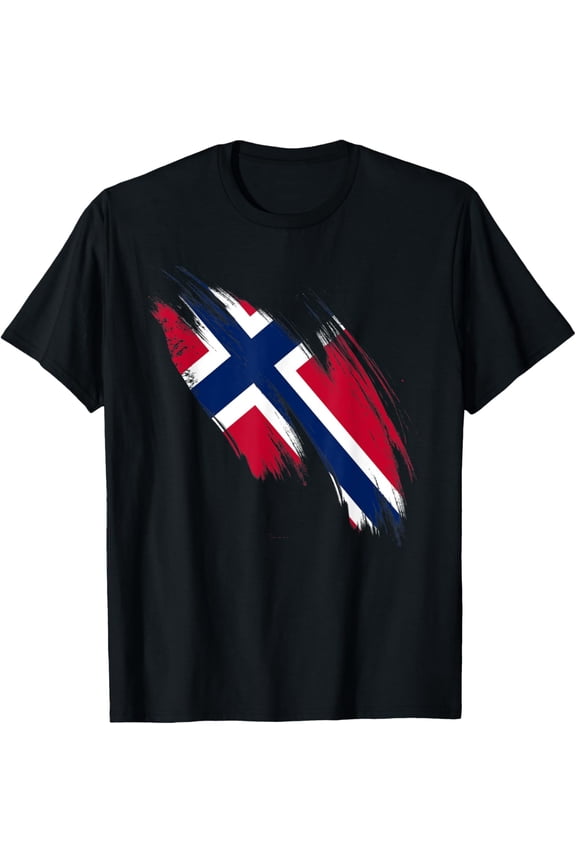 men and women can wear， Norway Flag Norwegian Norway Pride Heart T-Shirt