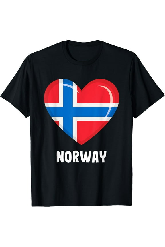men and women can wear，Norwegian Norway Flag T-Shirt