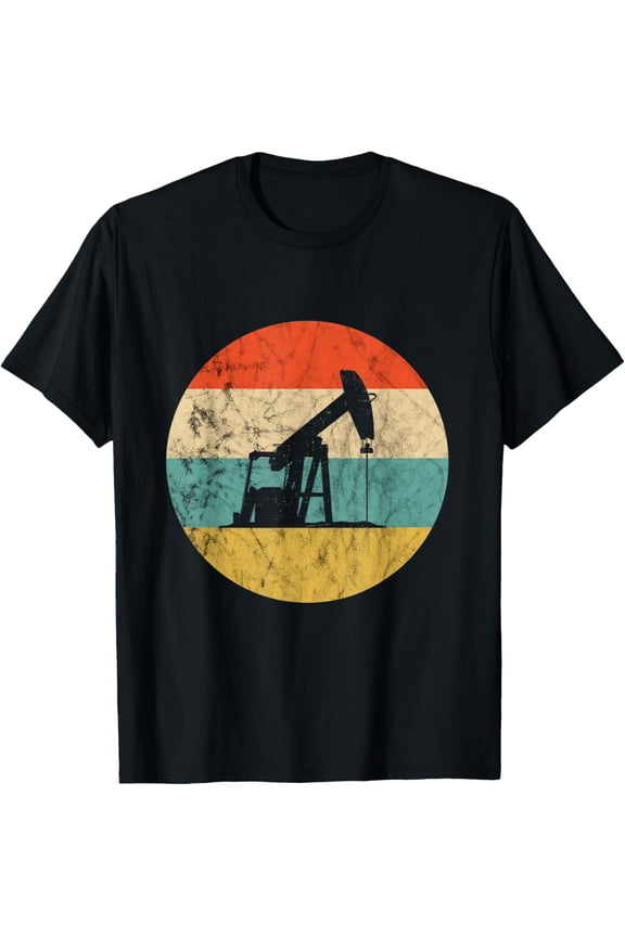 men and women can wear,Oil Rig Oilfield Worker Retro Vintage Oil Driller Oilman T-Shirt