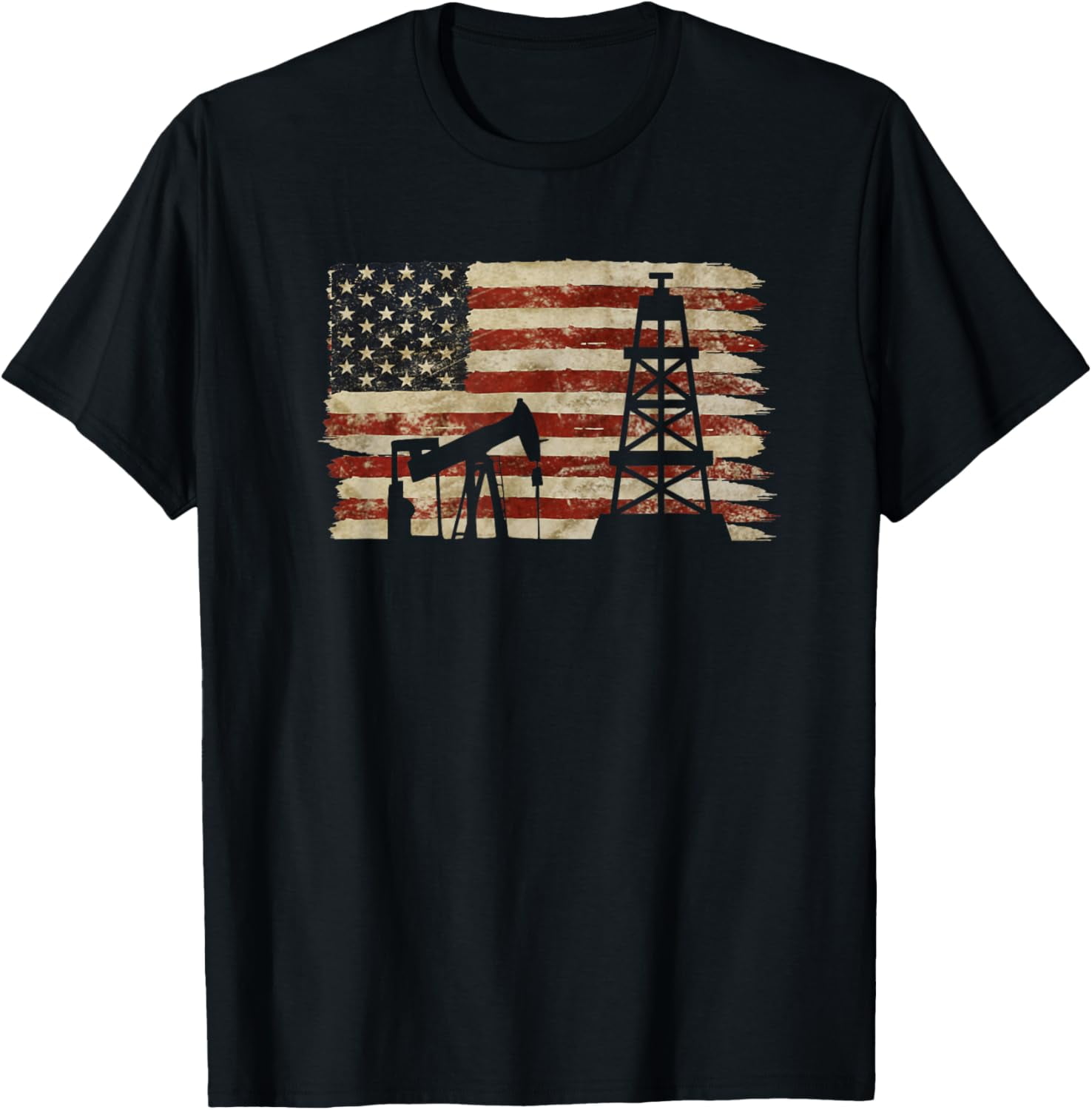 Woman Roughneck Rig men and women can wear,Oil Rig Worker Oilfield Roughneck American Flag ...