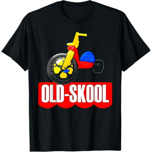 men and women can wear， Old Skool Big Wheel Tricycle T-Shirt