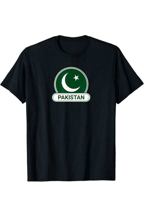 men and women can wear,Pakistan Country Badge - Pakistan Flag T-Shirt