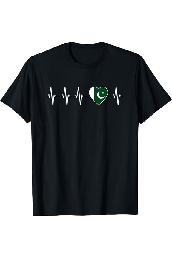 men and women can wear,Pakistani Heartbeat I Love Pakistan Heart Flag Gift T-Shirt