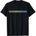 thumbnail image 1 of men and women can wear，Pastel Rainbow Stripes Subtle Pride LGBT Equality Gay Rights T-Shirt, 1 of 4